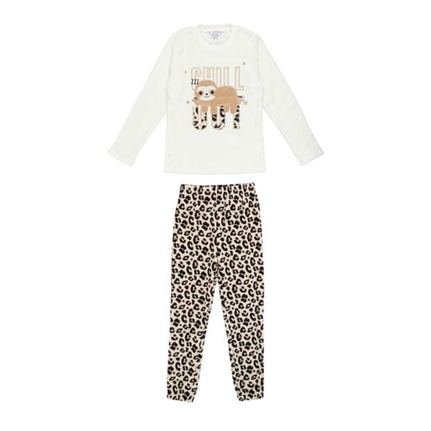 Pijamale Miso Sloth pentru fete crem