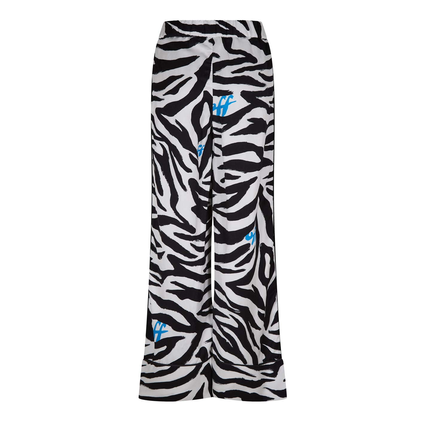 Pijamale Pantaloni OFF alb Off imprimeu zebra femei negru