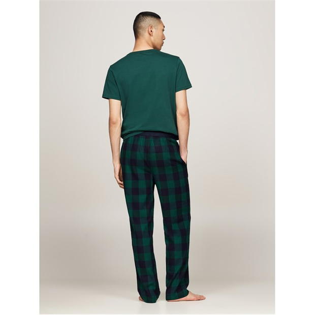 Pantaloni Pijamale Tommy Hilfiger flannel verde patratele 0n1