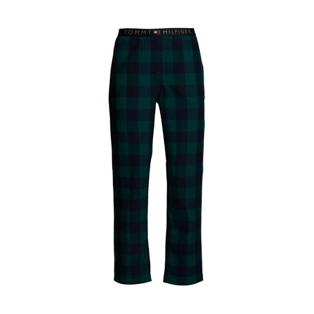 Pantaloni Pijamale Tommy Hilfiger flannel verde patratele 0n1