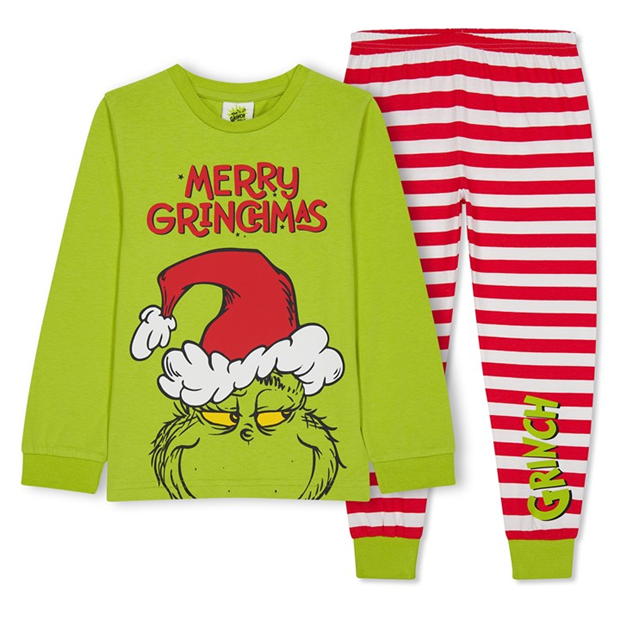 Pijamale Unisex Family Craciun Grinch Family pentru Copii cu personaje