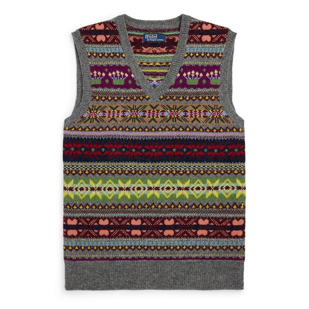 Polo Ralph Lauren Polo Fairisle Vest Sn05 gri multicolor