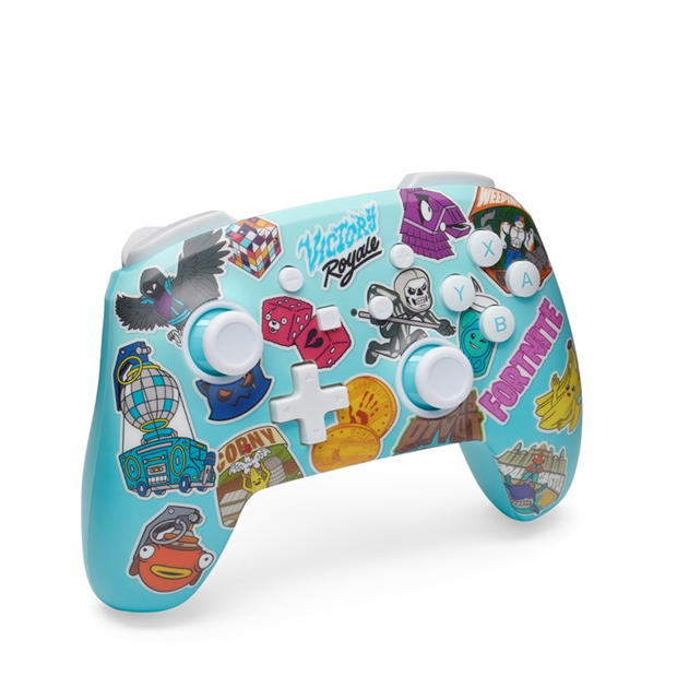 PowerA Enhanced Wireless Controller for Nintendo Switch - Fortnite Sticker Mania