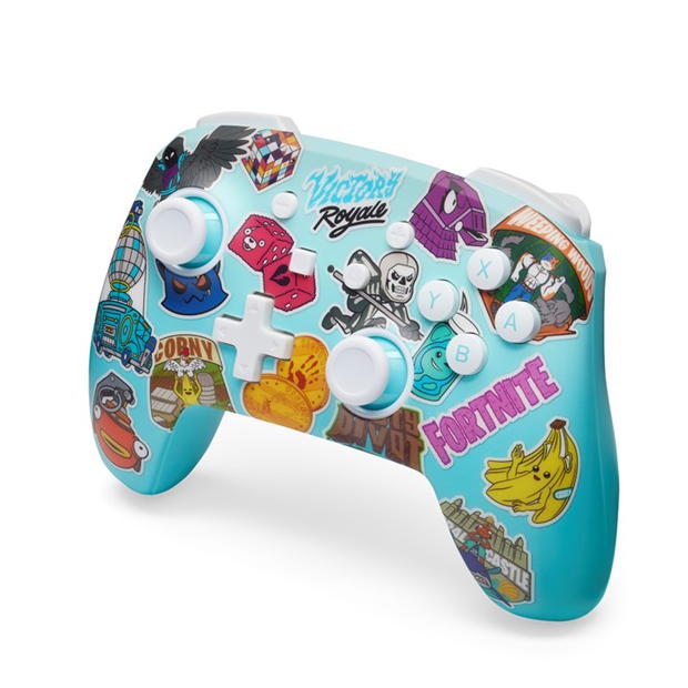 PowerA Enhanced Wireless Controller for Nintendo Switch - Fortnite Sticker Mania