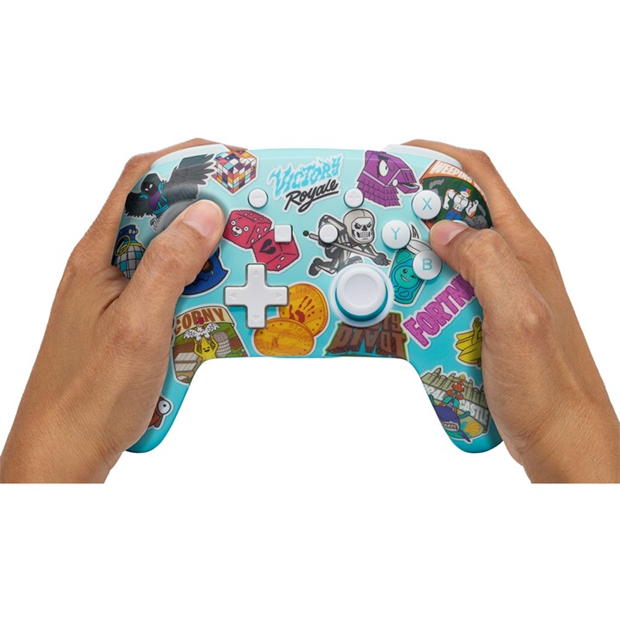 PowerA Enhanced Wireless Controller for Nintendo Switch - Fortnite Sticker Mania