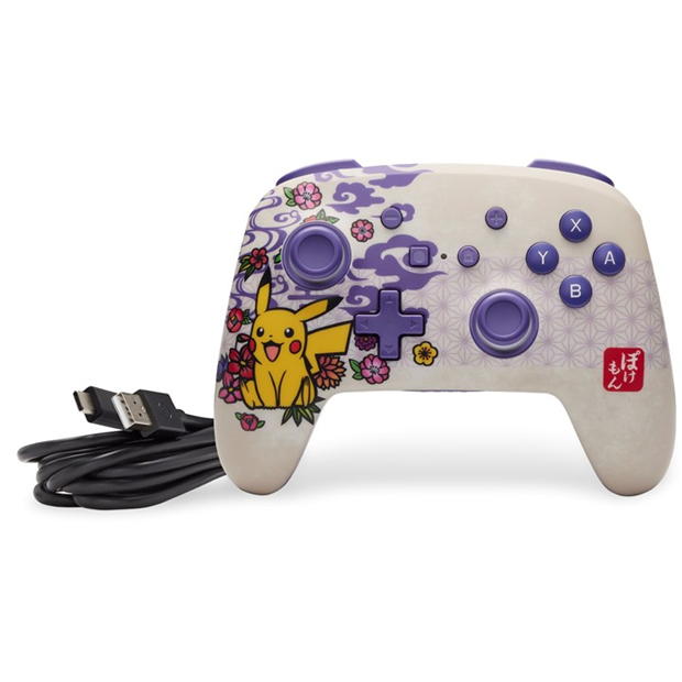 PowerA Enhanced Wireless Controller for Nintendo Switch - Pokémon Blossom pokemon roz