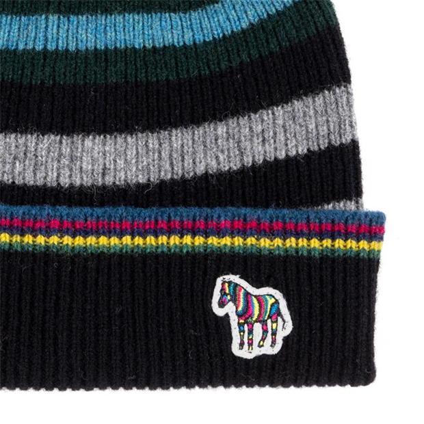 PS Paul Smith PS ZebraStripeBeanie pentru barbati negru