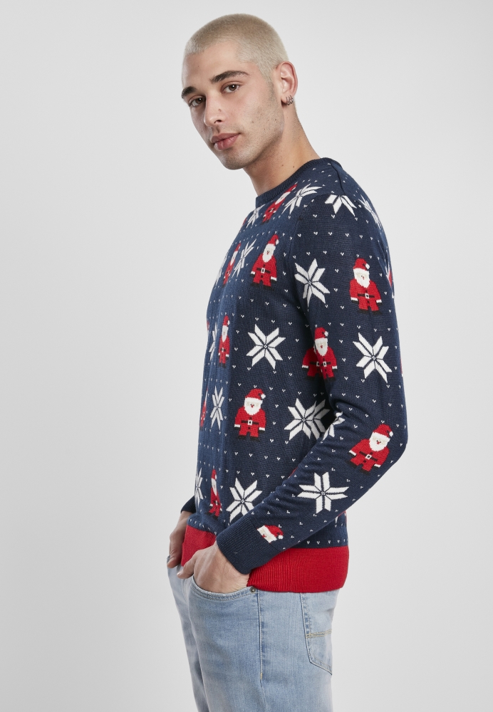 Pulover Nicolaus And Snowflakes multicolor Urban Classics snowflake