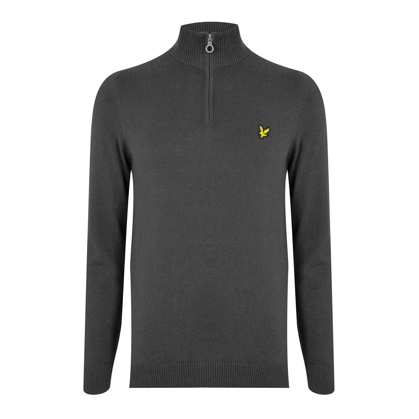 Pulovere Lyle and Scott Quarter-cu fermoar gri carbune