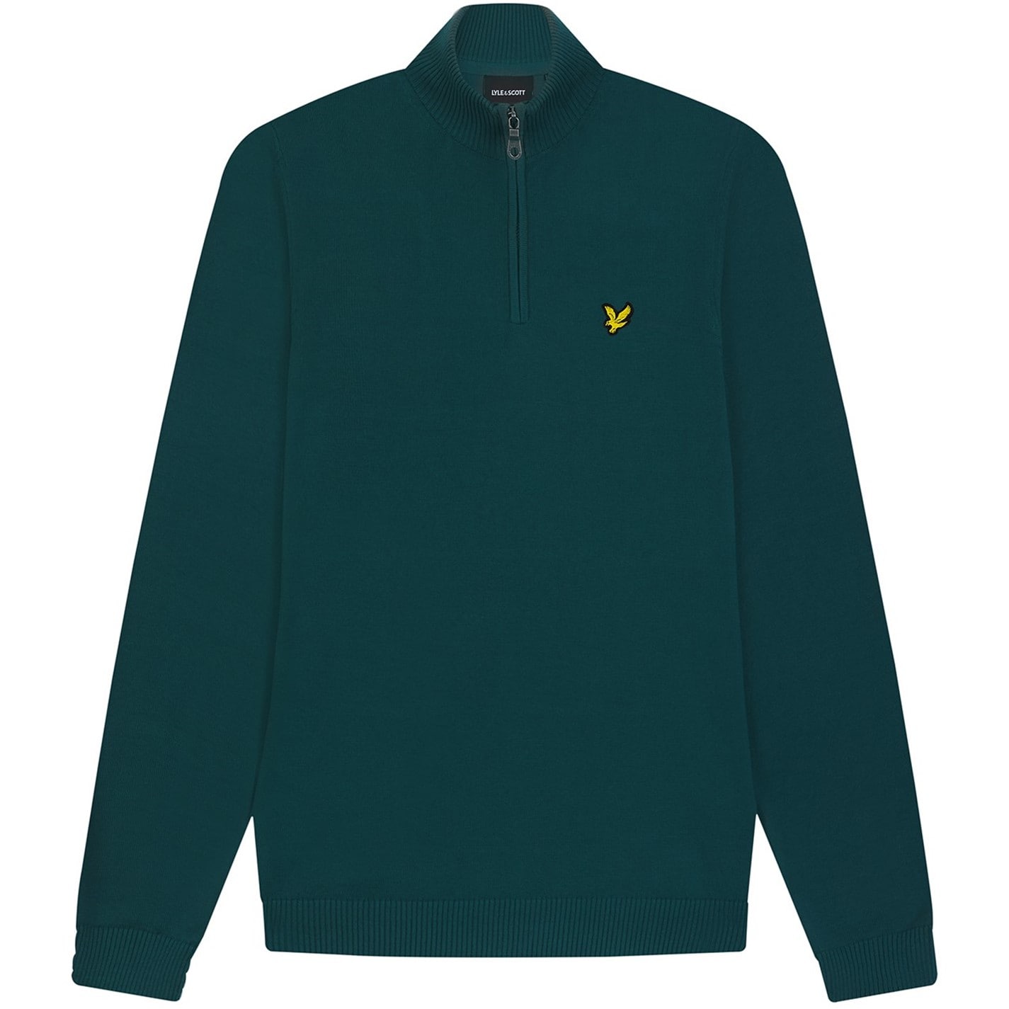 Pulovere Lyle and Scott Quarter-cu fermoar mal verde w746