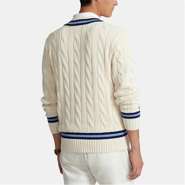 Pulovere Polo Ralph Lauren Cricket crem bleumarin