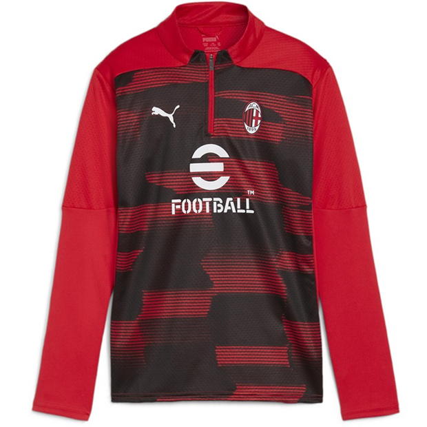 Puma AC Milan Pre Match Quarter cu fermoar 2024 2025 Juniors rosu