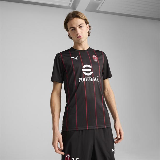 Puma AC Milan Prematch Quarter cu fermoar 2024 2025 pentru adulti negru rosu