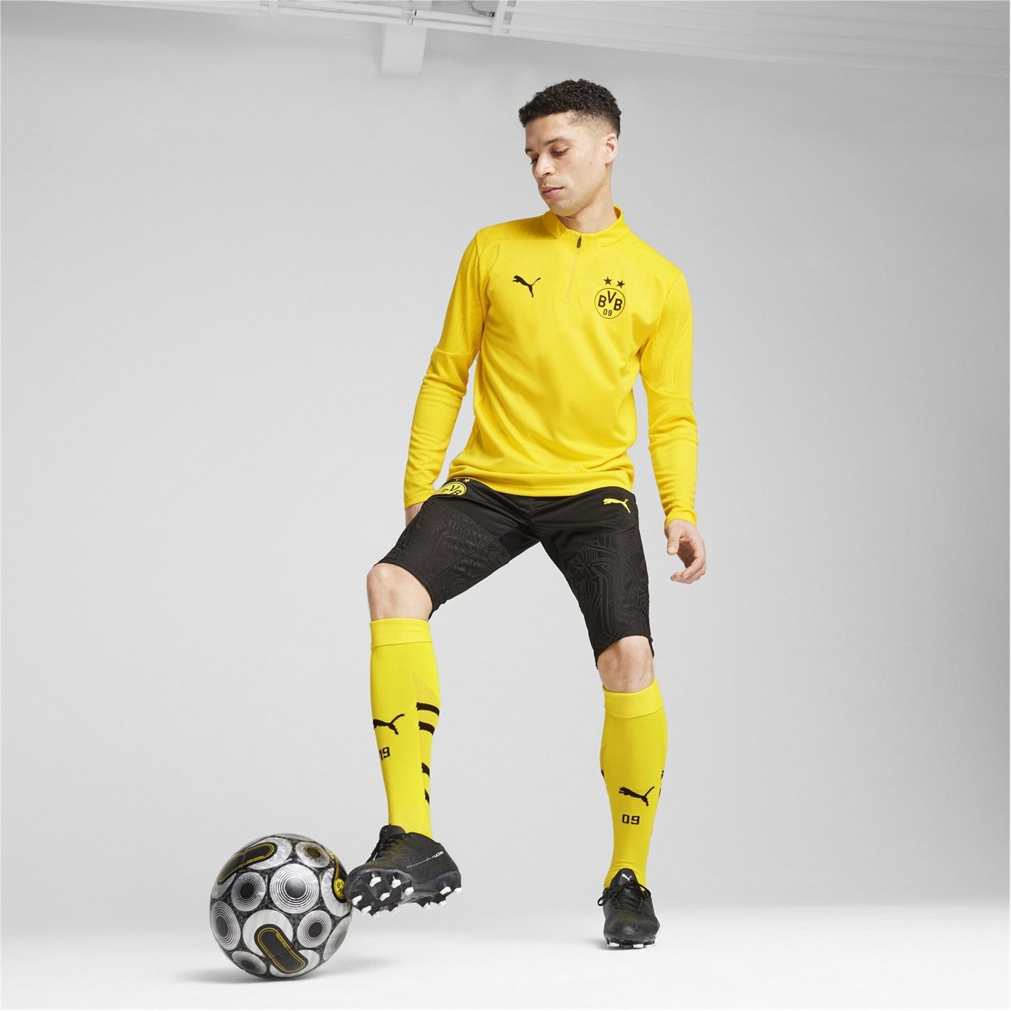 Puma Borussia Dortmund Drill Top pentru adulti galben