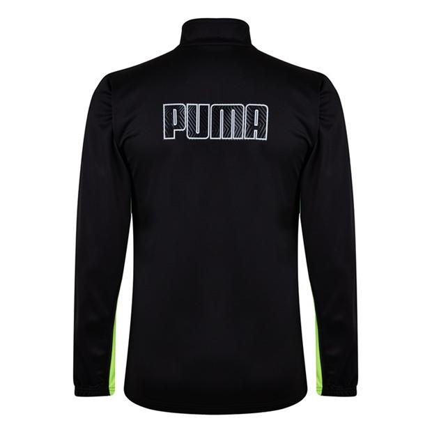 Puma Finesse Performance Quarter cu fermoar Drill Top pentru Barbati negru galben