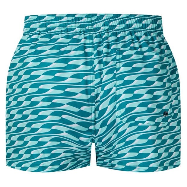 Pantaloni scurti inot Puma Wave 5.5 pentru Barbati bleu verde multicolor