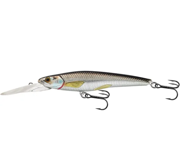 RAINBOW SMELT JERKBAIT 7CM 3,5G argintiu negru LIVE TARGET