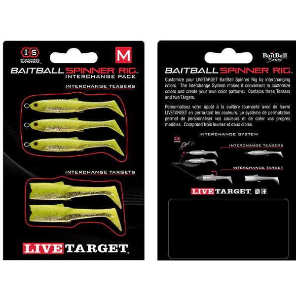 REZERVA BAITBALL SPIINER RIG SMALL 857 LIME CHART argintiu LIVE TARGET