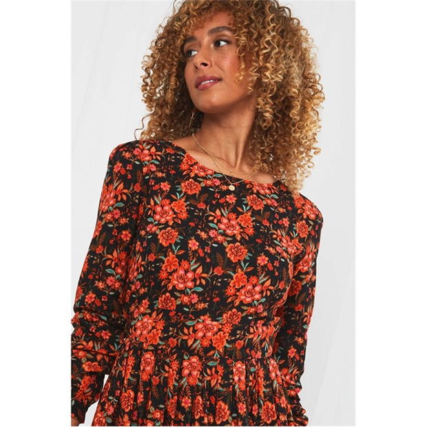 Rochie Joe Browns Floral Print Midi rosu