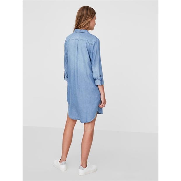 Rochie Vero Moda LS Short dama lt albastru denim