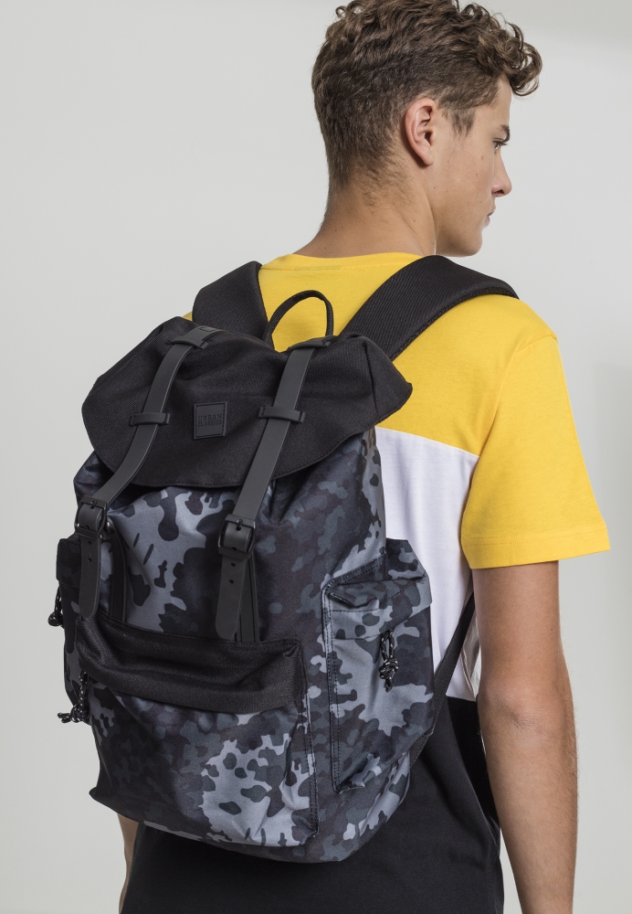 Rucsac cu Multibags inchis camuflaj Urban Classics