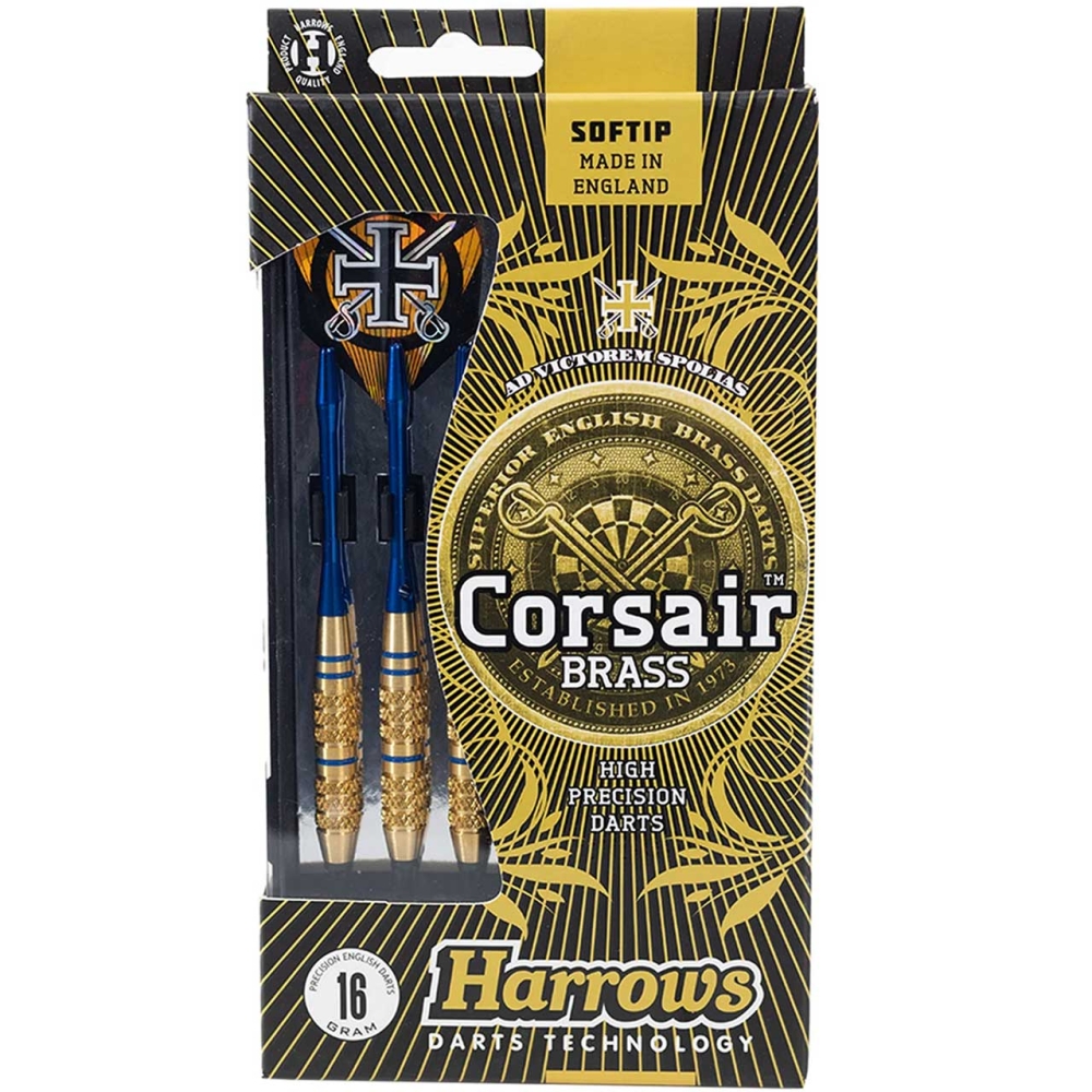 Sageti darts Harrows Softip Corsair albastru 16 g