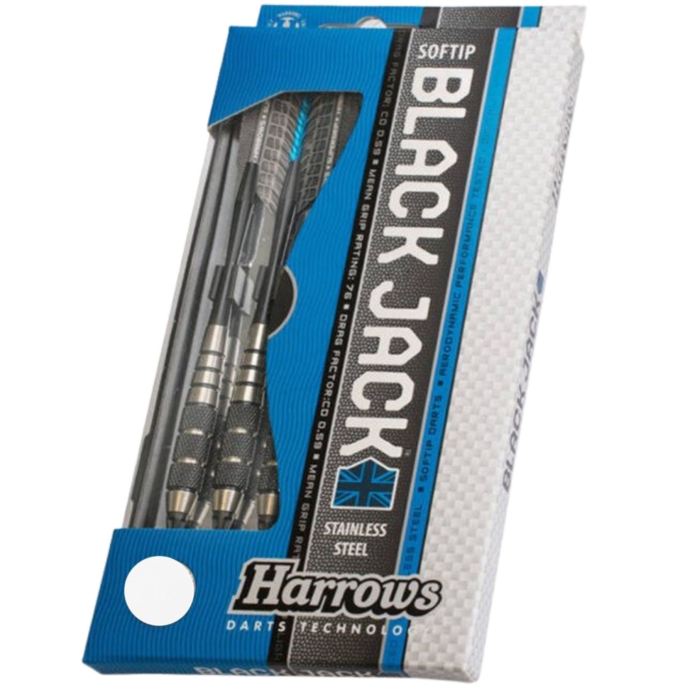 Sageti darts Harrows Softip negru Jack 18 g