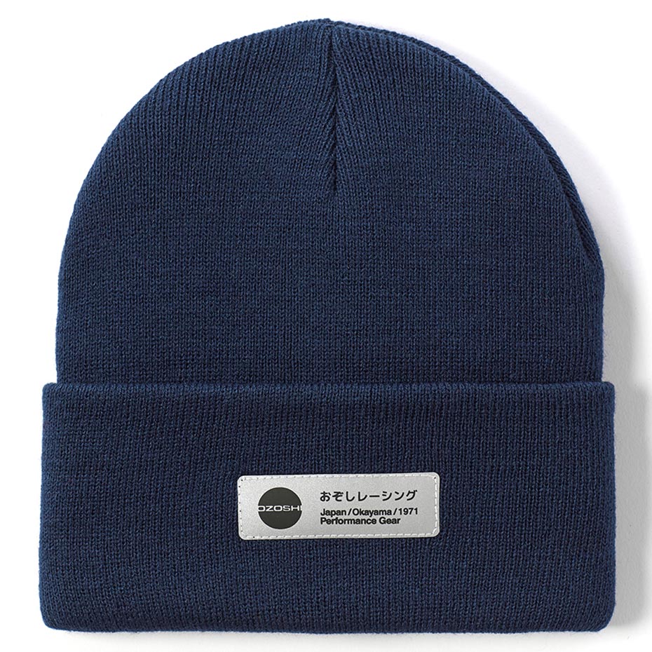 Sepci Caciula Beanie Ozoshi Haichi cu mansete bleumarin OWH20RCFB005