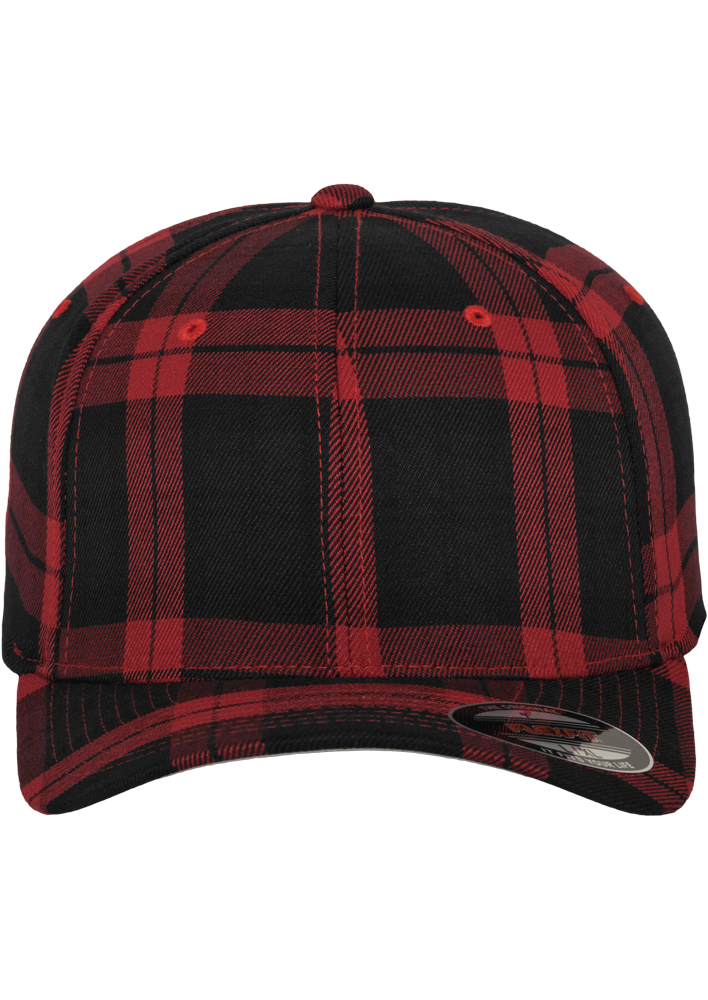 Sepci Flexfit Tartan Plaid negru rosu