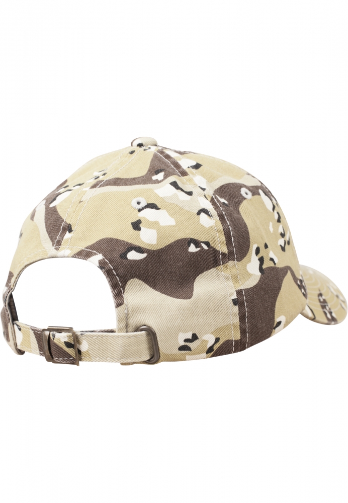 Sepci Low Profile Camo Washed retro bej Flexfit camuflaj