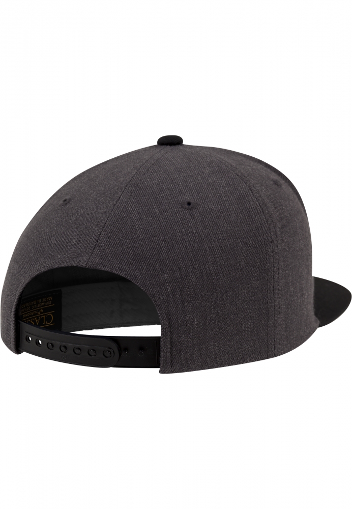 Sepci rap Snapback Classic 2-Tone gri carbune Flexfit negru