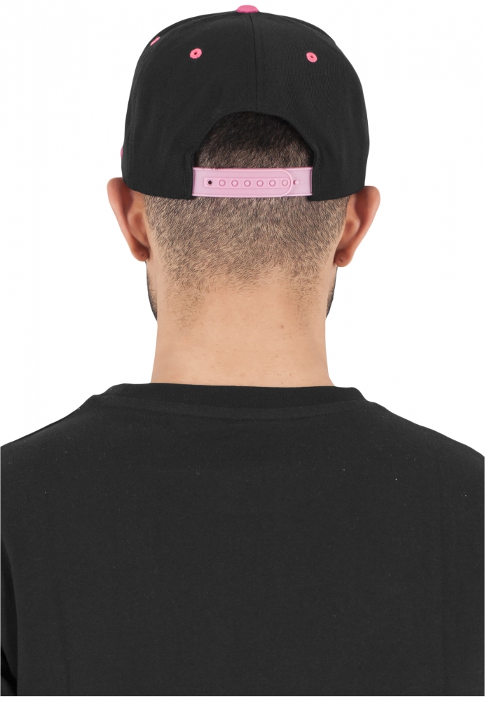 Sepci rap Snapback Classic 2-Tone negru roz Flexfit neon