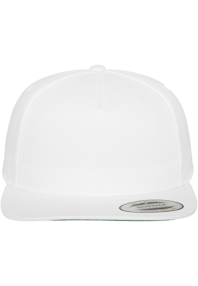 Sepci rap Snapback Classic 5 Panel alb Flexfit