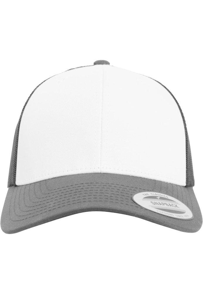 Sepci Retro Trucker Colored Front gri inchis Flexfit alb