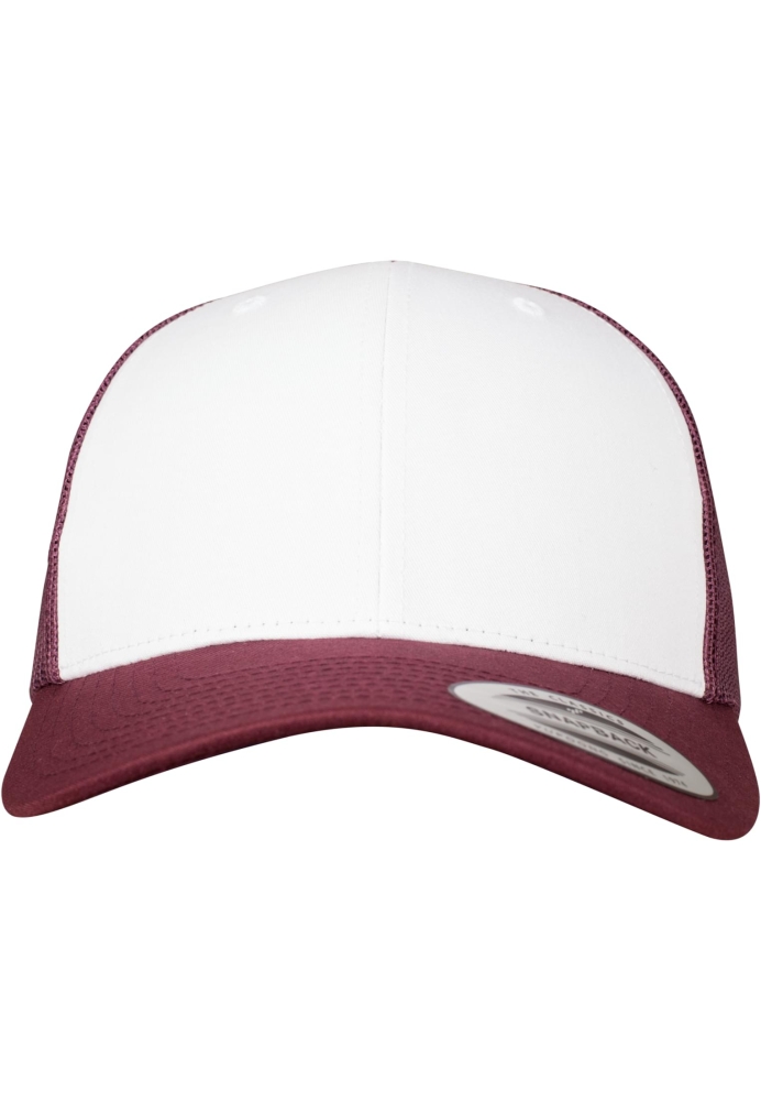 Sepci Retro Trucker Colored Front maro inchis Flexfit alb