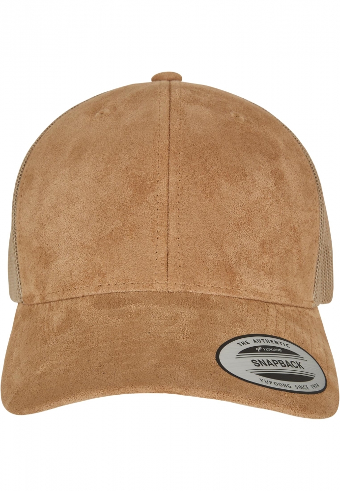 Sepci Suede din piele Trucker kaki Flexfit