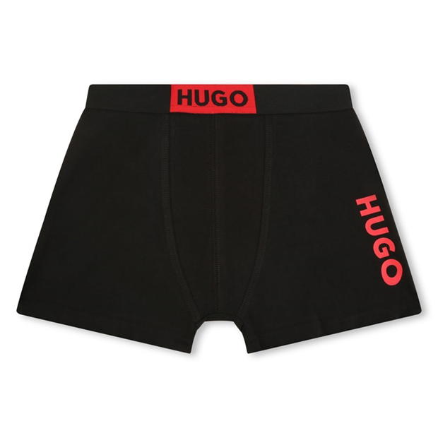 Set 2 perechi Boxeri Hugo Logo alb negru m41