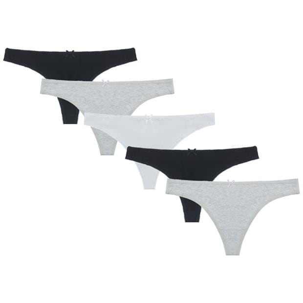 Set 5 Tanga Miso Ld negru gri