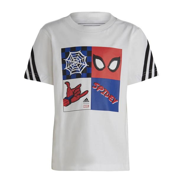 Set adidas adidas x Marvel Spider-Man Tee pentru Copii alb negru