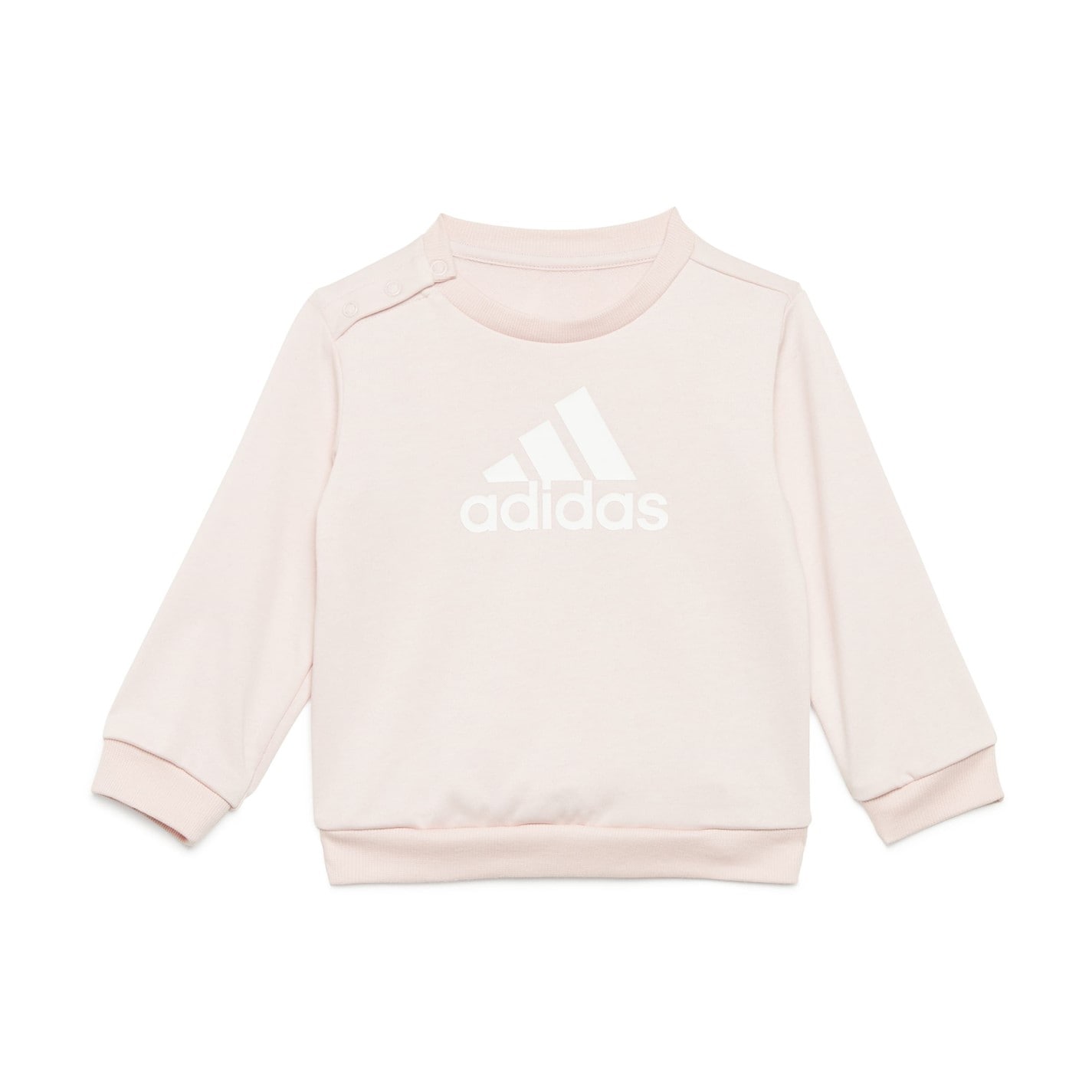 Set adidas BOS Jog French Terry pentru Bebelusi roz alb