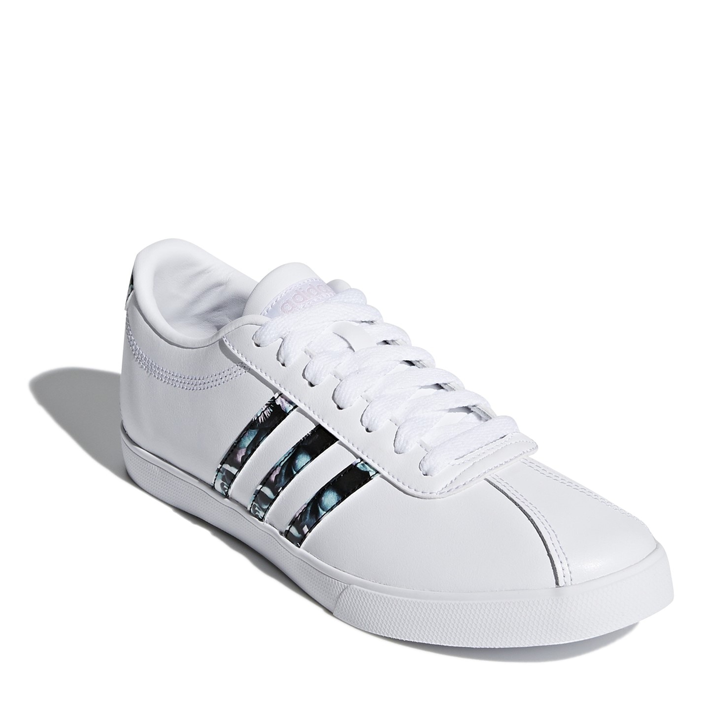 Set Adidasi sport adidas Court din piele pentru Femei alb multicolor