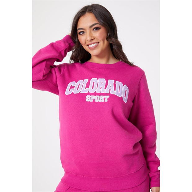 Set Be You Colorado Slogan Sweat roz