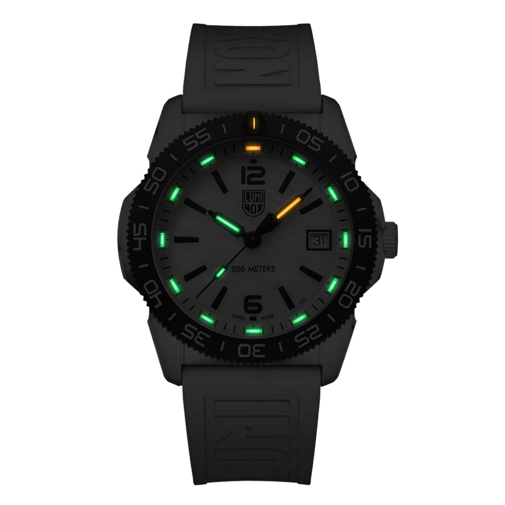 Set Ceas QUARTZ LUMINOX XS.3128M. pentru Femei gri alb nacre