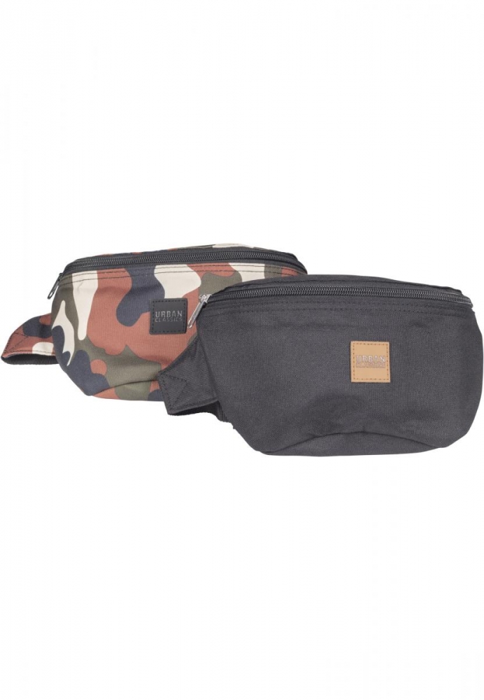 Set de 2 Borsete negru camuflaj Urban Classics