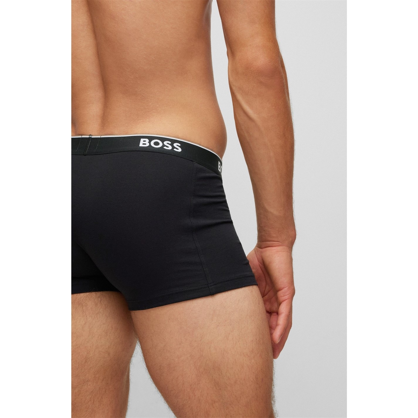 Set de 3 Boxeri Boss Power negru alb gri