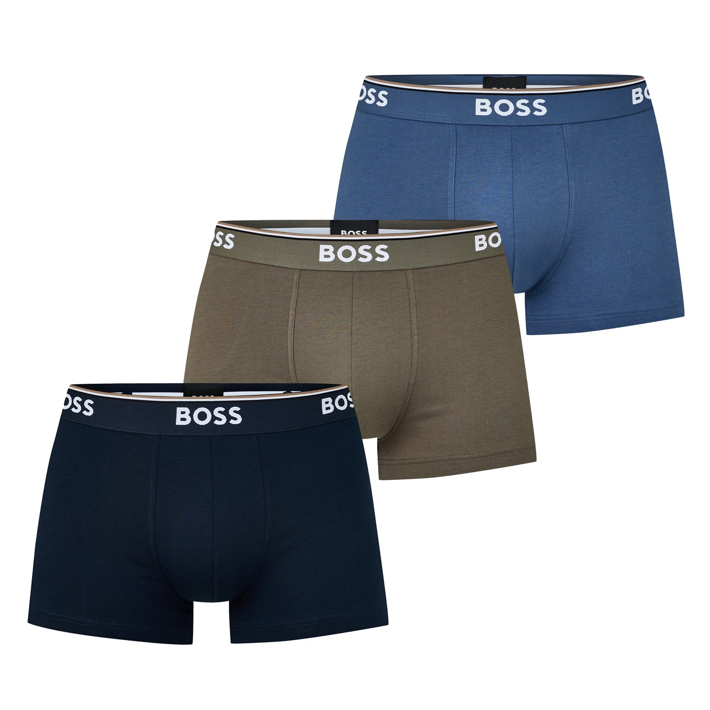 Set de 3 Boxeri Boss Power bleumarin negru verde