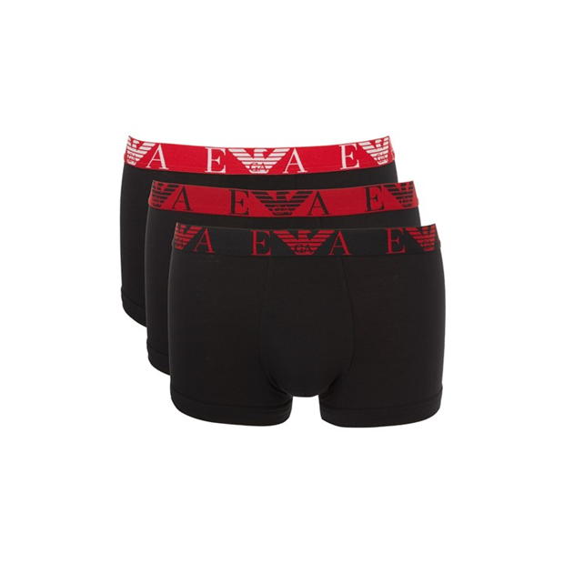 Set de 3 Boxeri EMPORIO ARMANI Logo negru