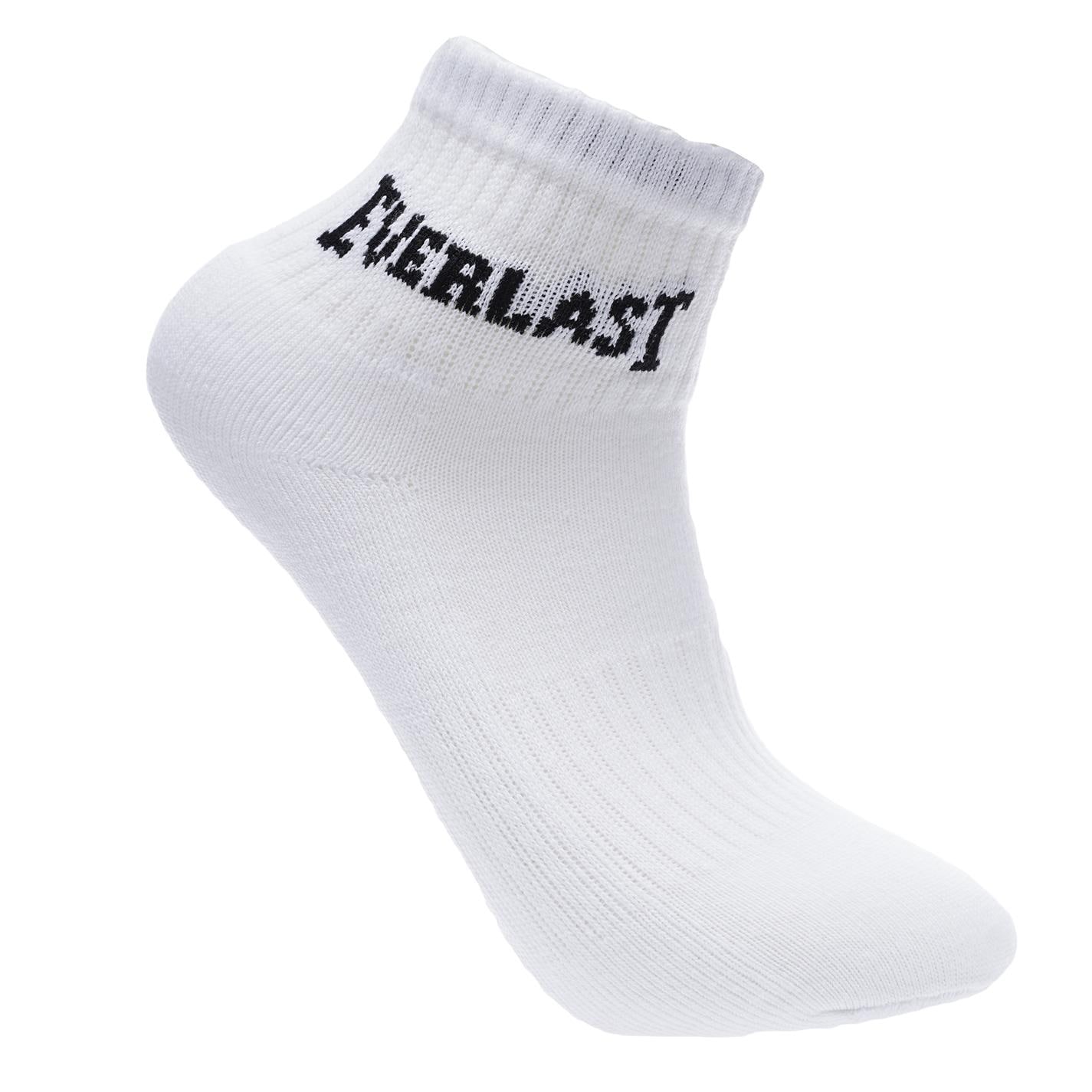 Set de 3 Sosete Everlast Quarter pentru copii alb