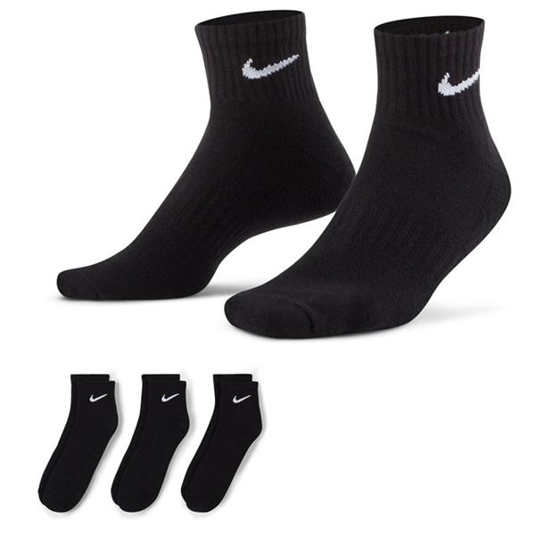 Set de 3 Sosete Nike Everyday Cushioned antrenament glezna negru