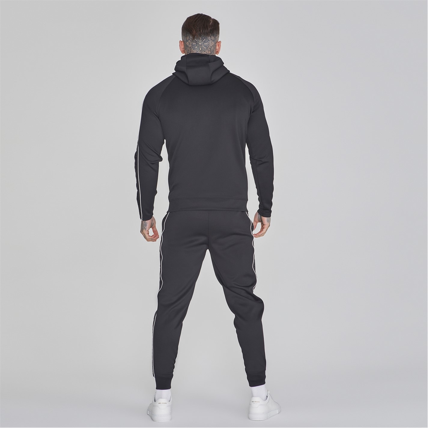 Pantaloni sport Set Hanorac SikSilk and pentru Barbati negru